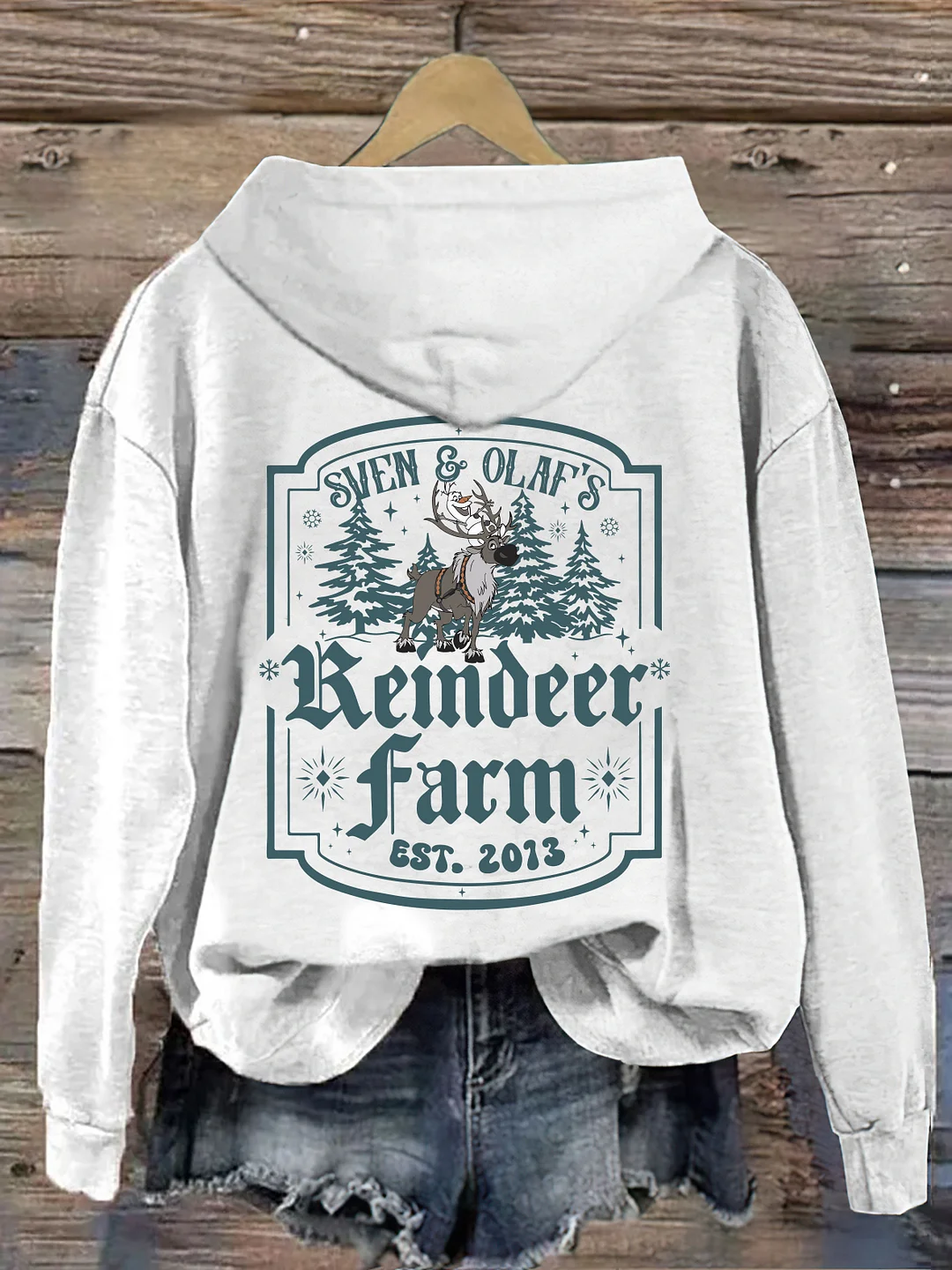 Snowman And Reindeer Christmas Hoodie