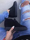 Women Faux Suede Wedge heel Sneakers Slip on Breathable Shoes