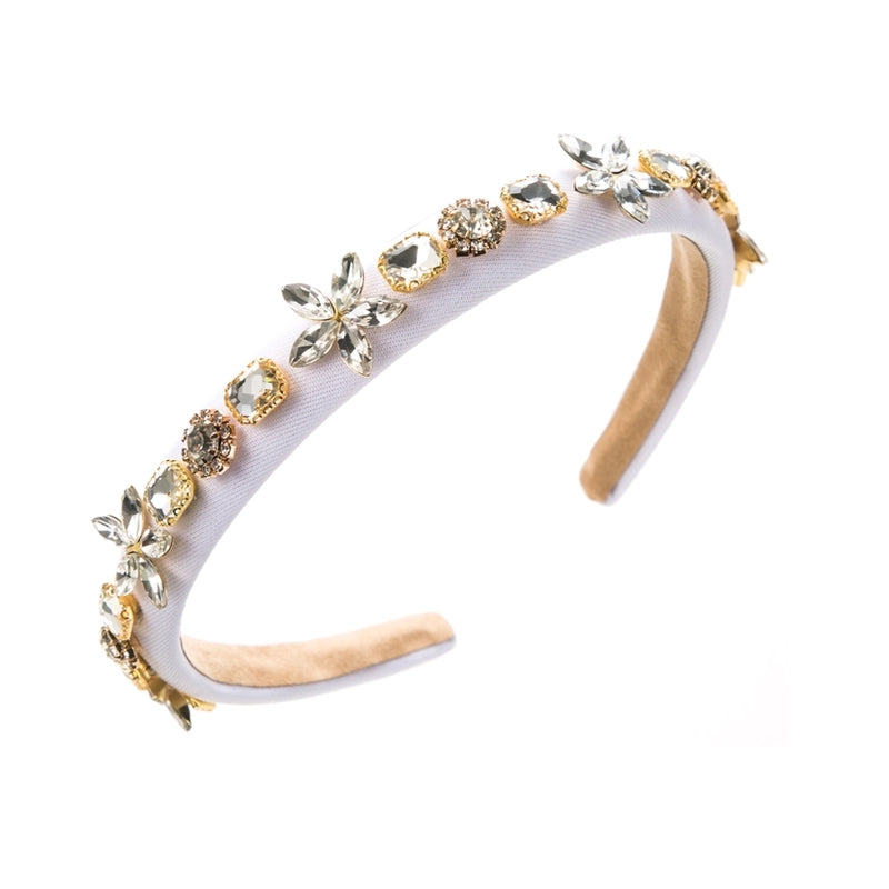Women’s Casual Vacation Classic Style Color Block Alloy Rhinestone Glass Inlay Rhinestones Hair Band