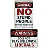 2PCS Warning Signs - Metal Tin Signs(8*12Inch/12*16Inch)