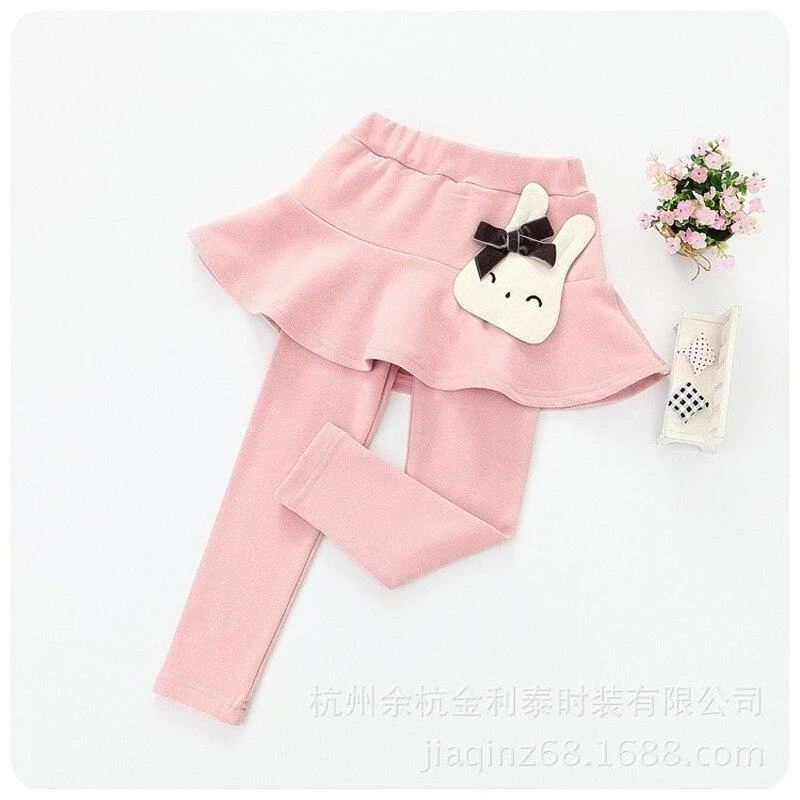 Baby Girls Leggings Kids Lace Princess Skirt Pants Spring Autumn Children Cotton Trousers 2-7 Years Girl Solid Color Leggings