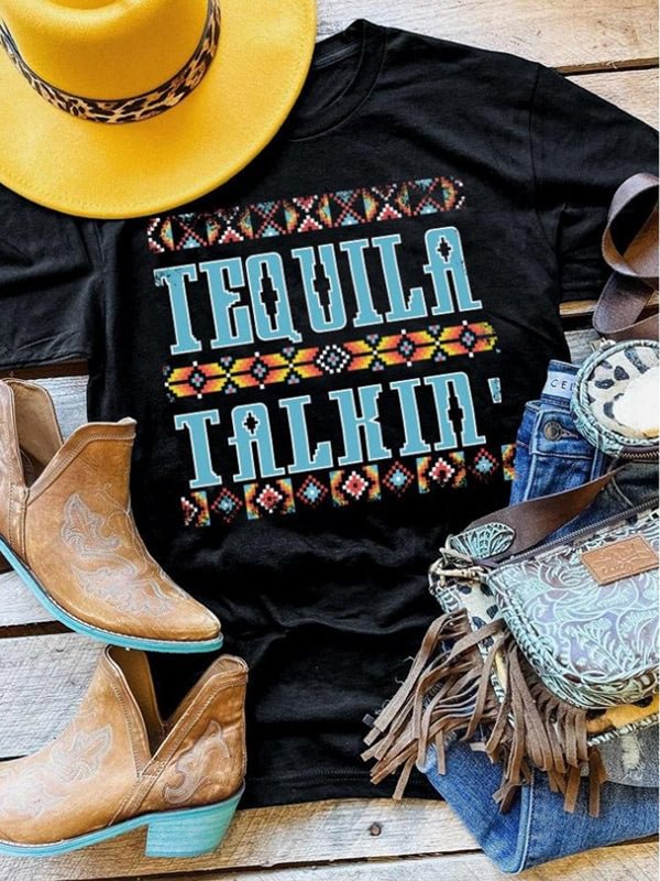 Tequila Talkin' Aztec Geometric T-Shirt