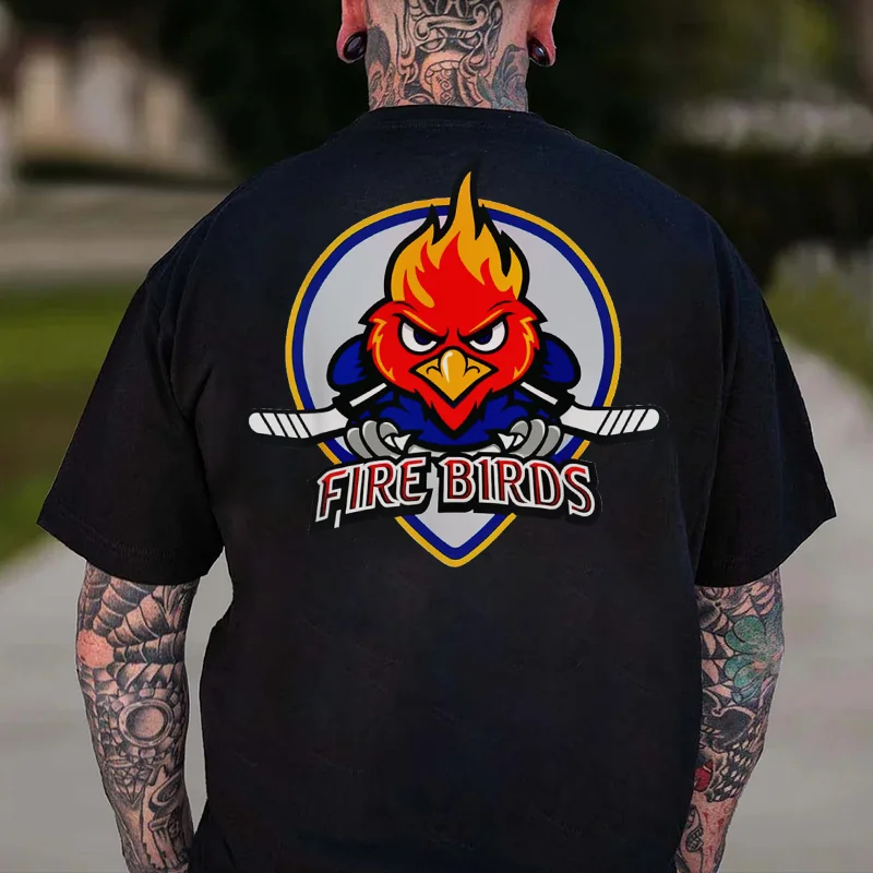FIRE BIRDS Print Men's T-shirt