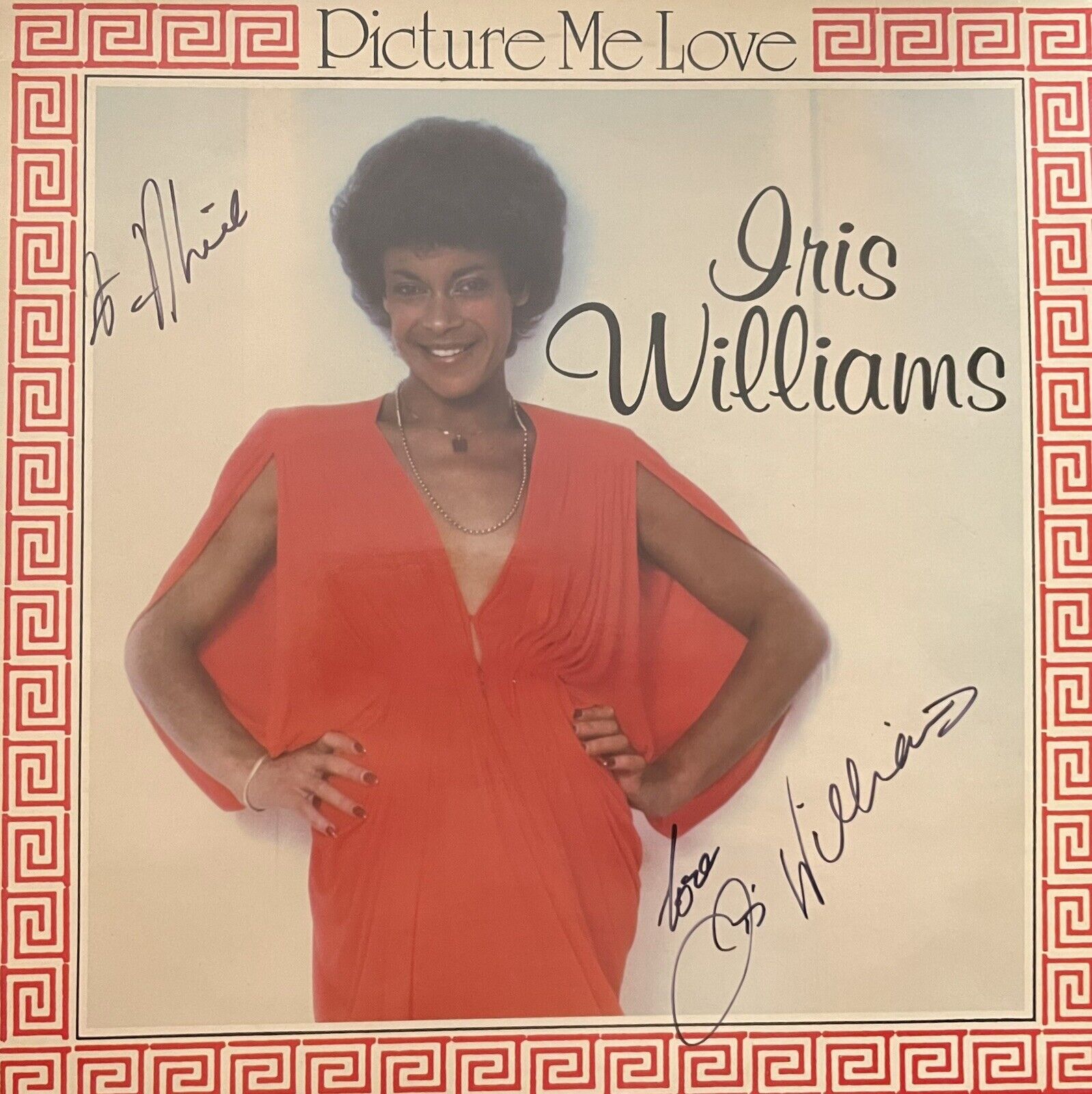 IRIS WILLIAMS - PICTURE ME LOVE Vinyl LP - SIGNED