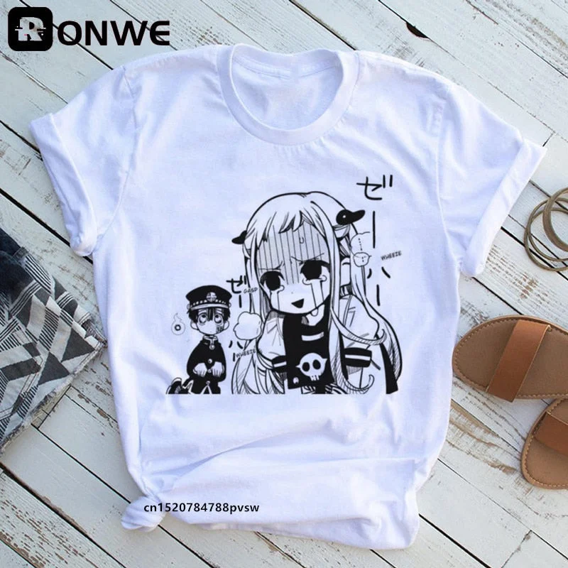 Jibaku Shounen Hanako kun Women Anime T shirt Female 90s Summer Clothing Girl Y2K Fashion T-shirts,Drop Shipping