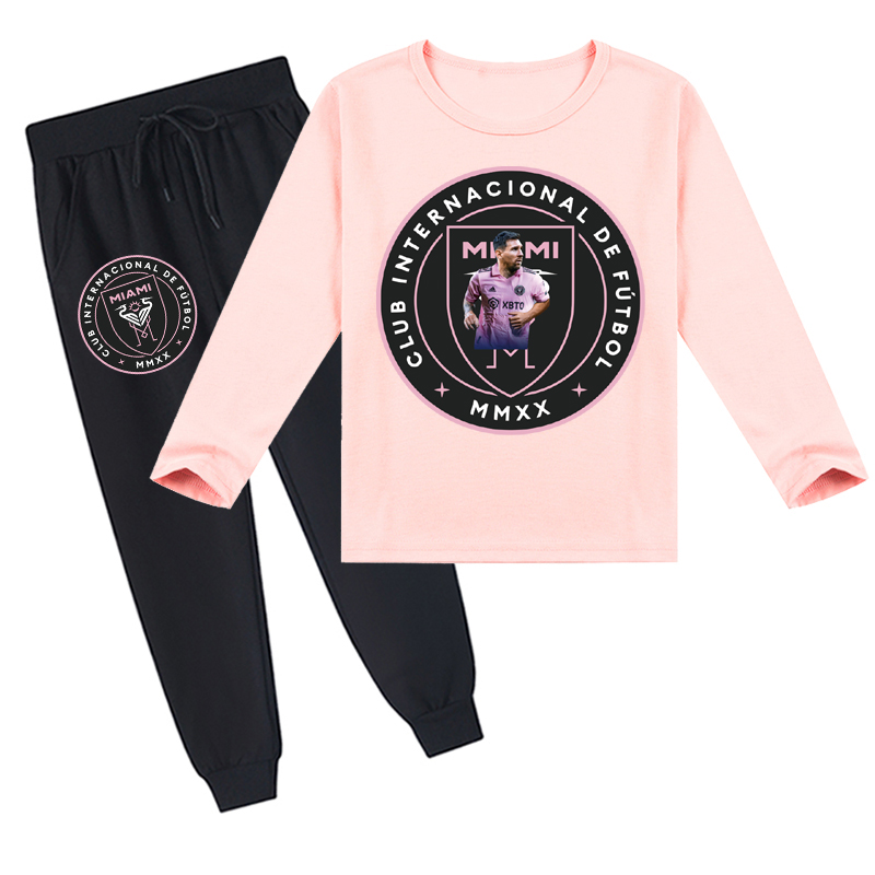 Mayoulove Messi Long Sleeve T-Shirt Set for Kids - Stylish Soccer Gear for Boys  Girls, Perfect Gift-Mayoulove