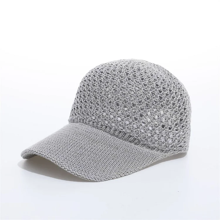 Summer Womens Hollow Baseball Cap Breathable Knitting Caps Holiday Mesh Hats Bone Gorras Adjustable Cap Sun Hat Gorras Hombre