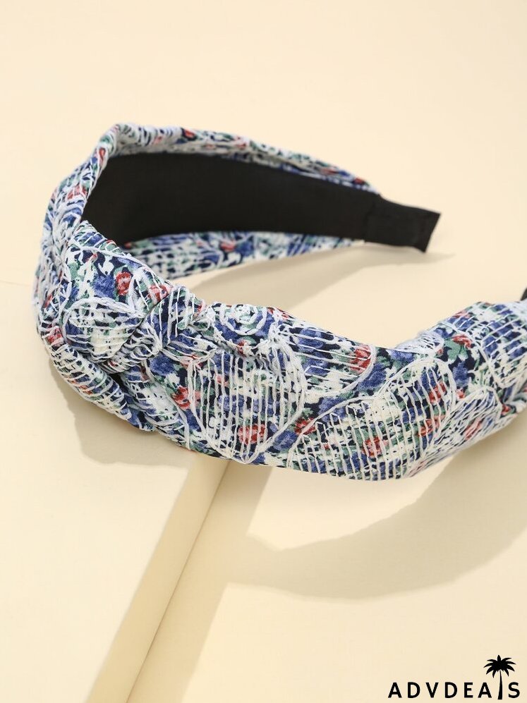 Flower Print Wide Headband