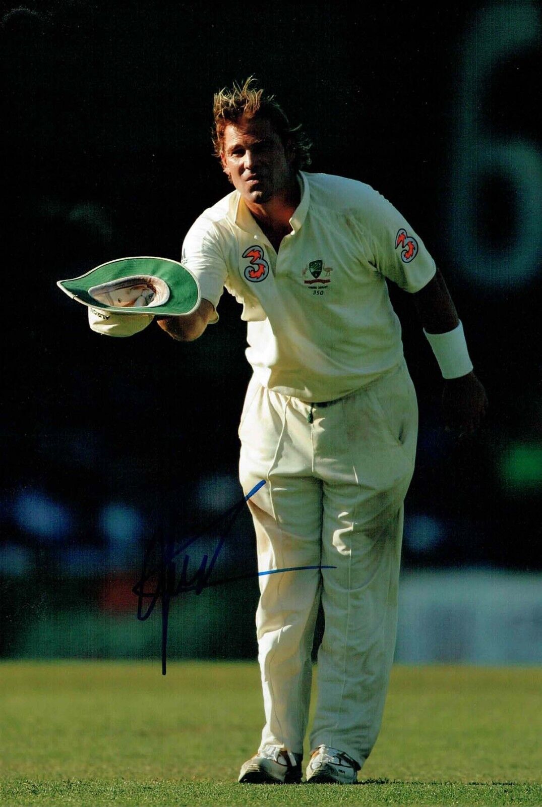 Shane WARNE Signed Autograph 12x8 Photo Poster painting 1 Australian CRICKET Legend AFTAL COA