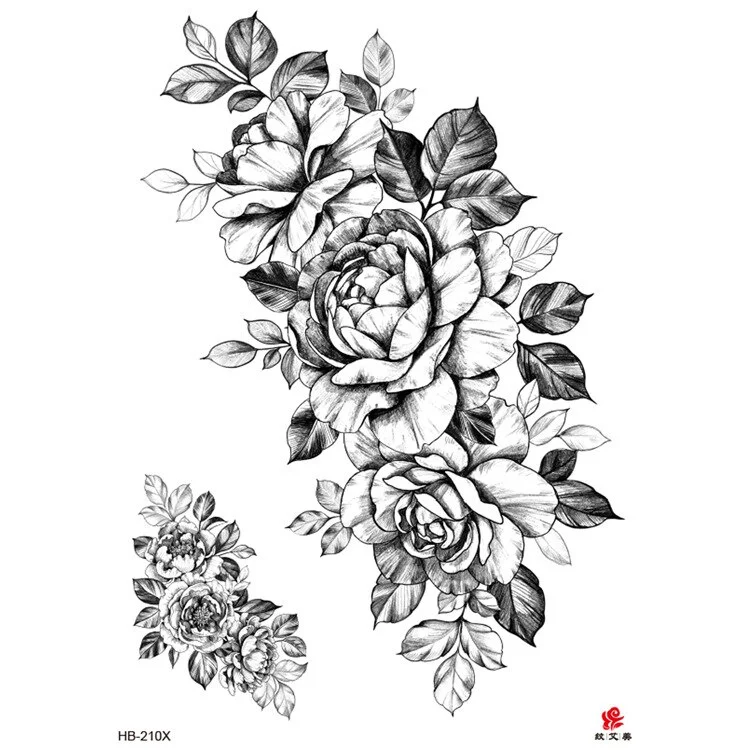 Sdrawing Forest Tattoo Sticker for Men Tiger Wolf Tattoo Death Skull Temporari Tattoo Skeleton Naked Girls Fake Tatoo for Women