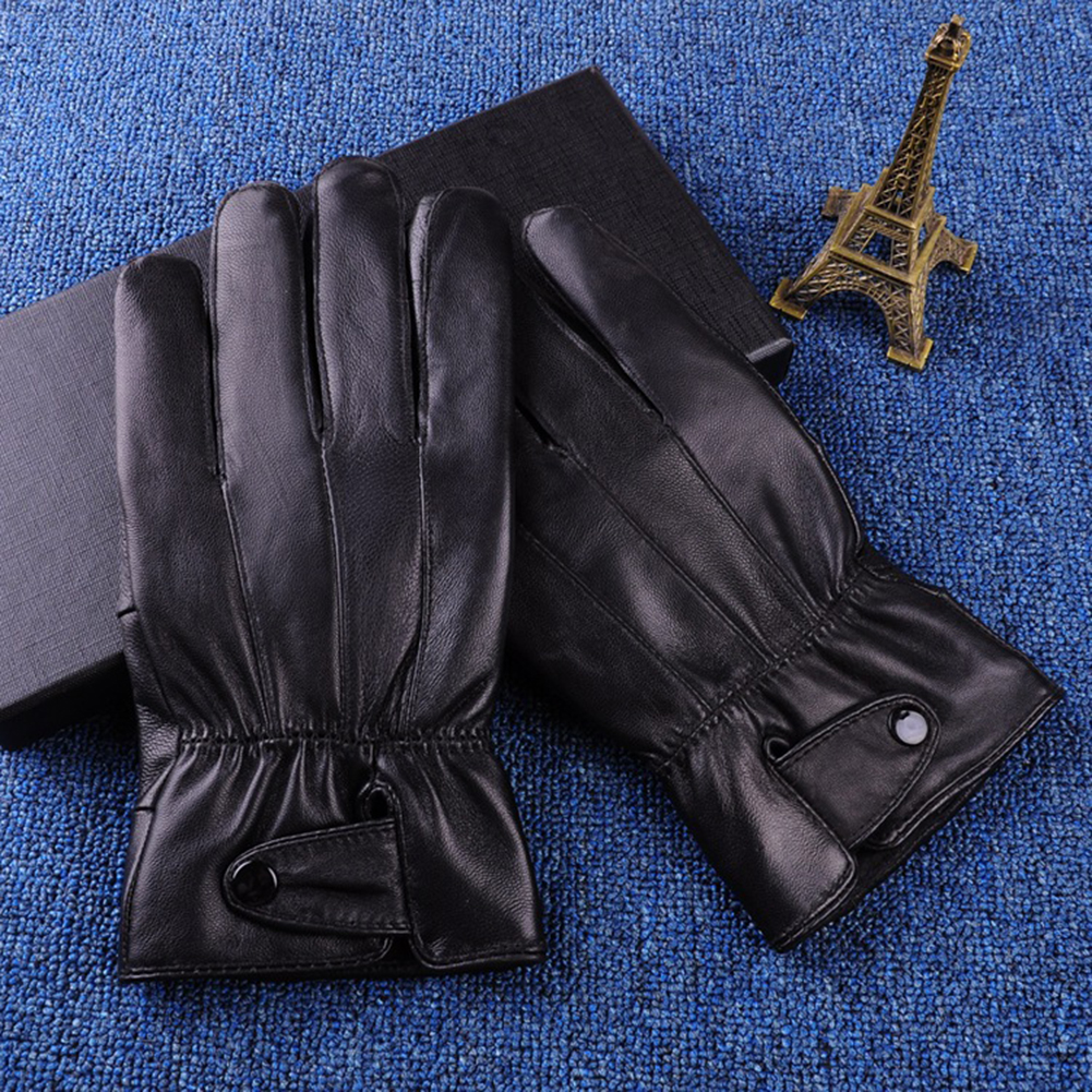 

Men Women Outdoor Riding Gloves Warm Thickened Fleece Leather Gloves, 501 Original