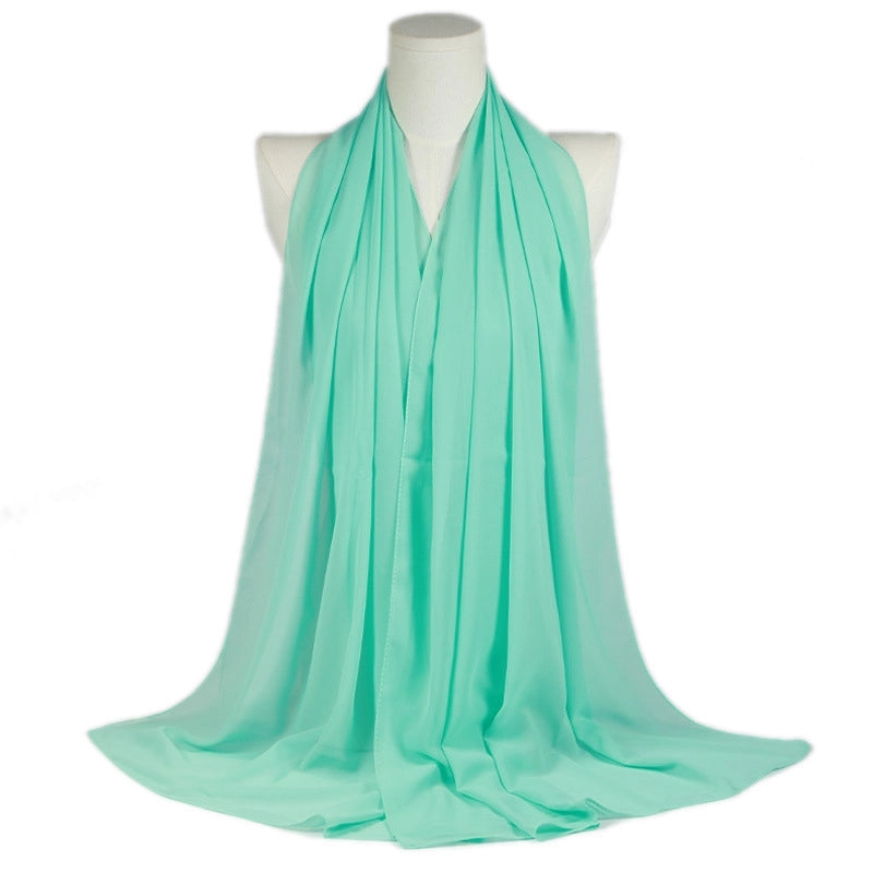 Unisex Basic Minimalist Solid Color Polyester Kerchief