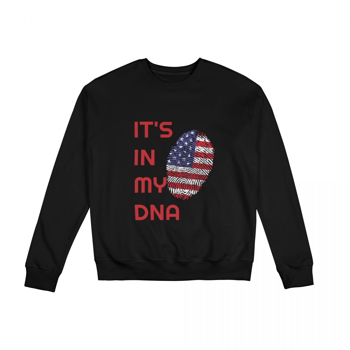 United States Fingerprint Unisex Round Neck Sweatshirt