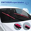 EMITHSUN OEM QUALITY 16" + 16" Premium All-Seasons Durable Stable And Quiet Rose Red Windshield Wiper Blades (Set of 2)
