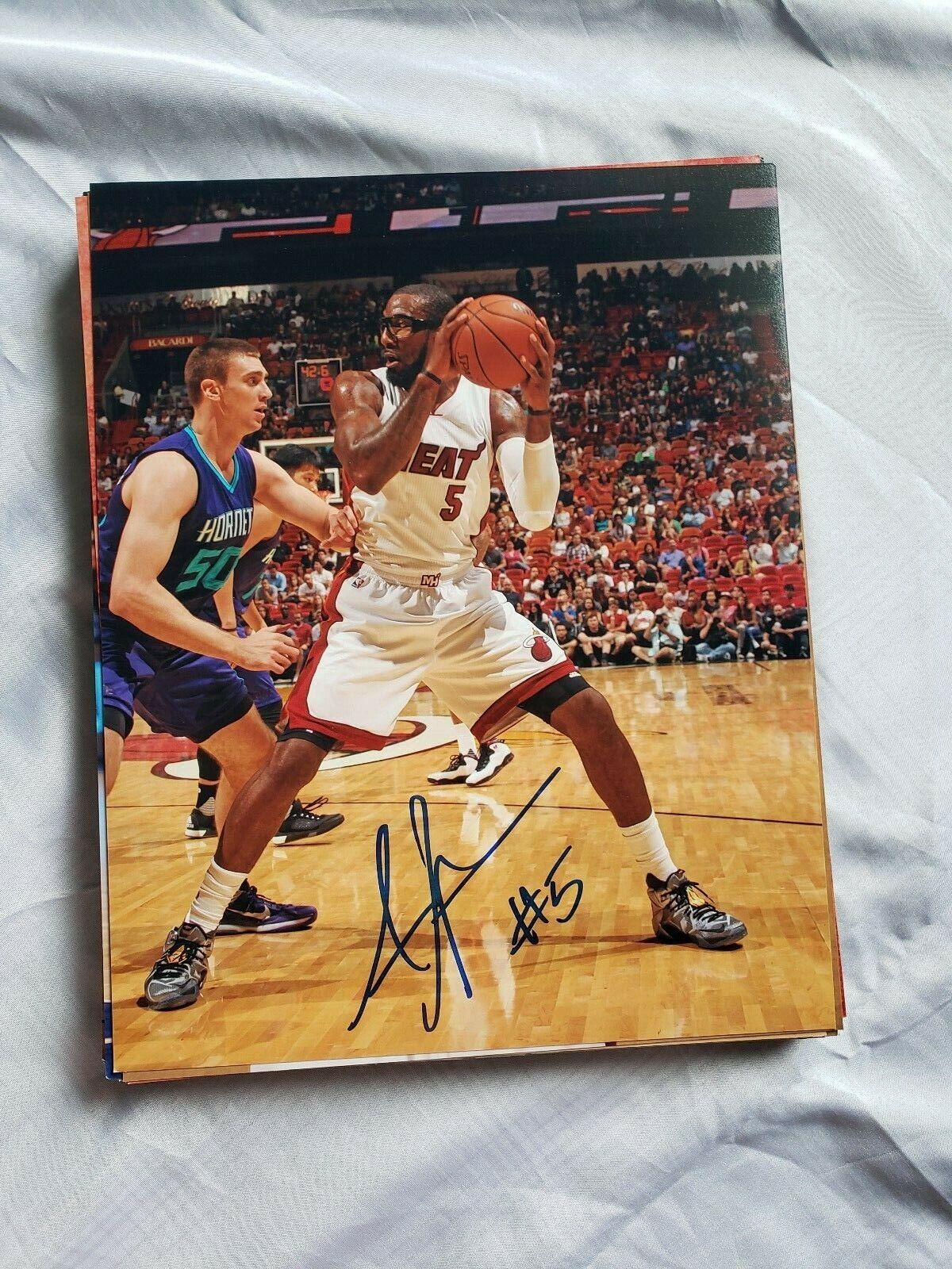 AMARE STOUDEMIRE MIAMI HEAT SIGNED AUTOGRAPHED 8x10 Photo Poster painting COA BASKETBALL NBA