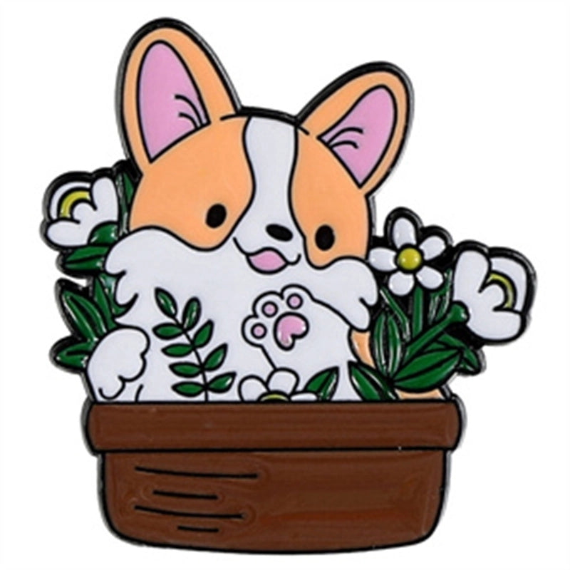 Cartoon Style Cute Animal Alloy Stoving Varnish Plating Unisex Brooches