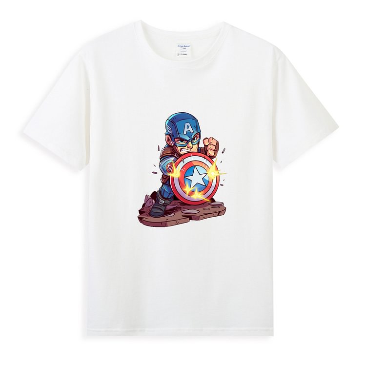 Animated Avengers Superhero T-Shirts Captain America Marvel T-Shirts
