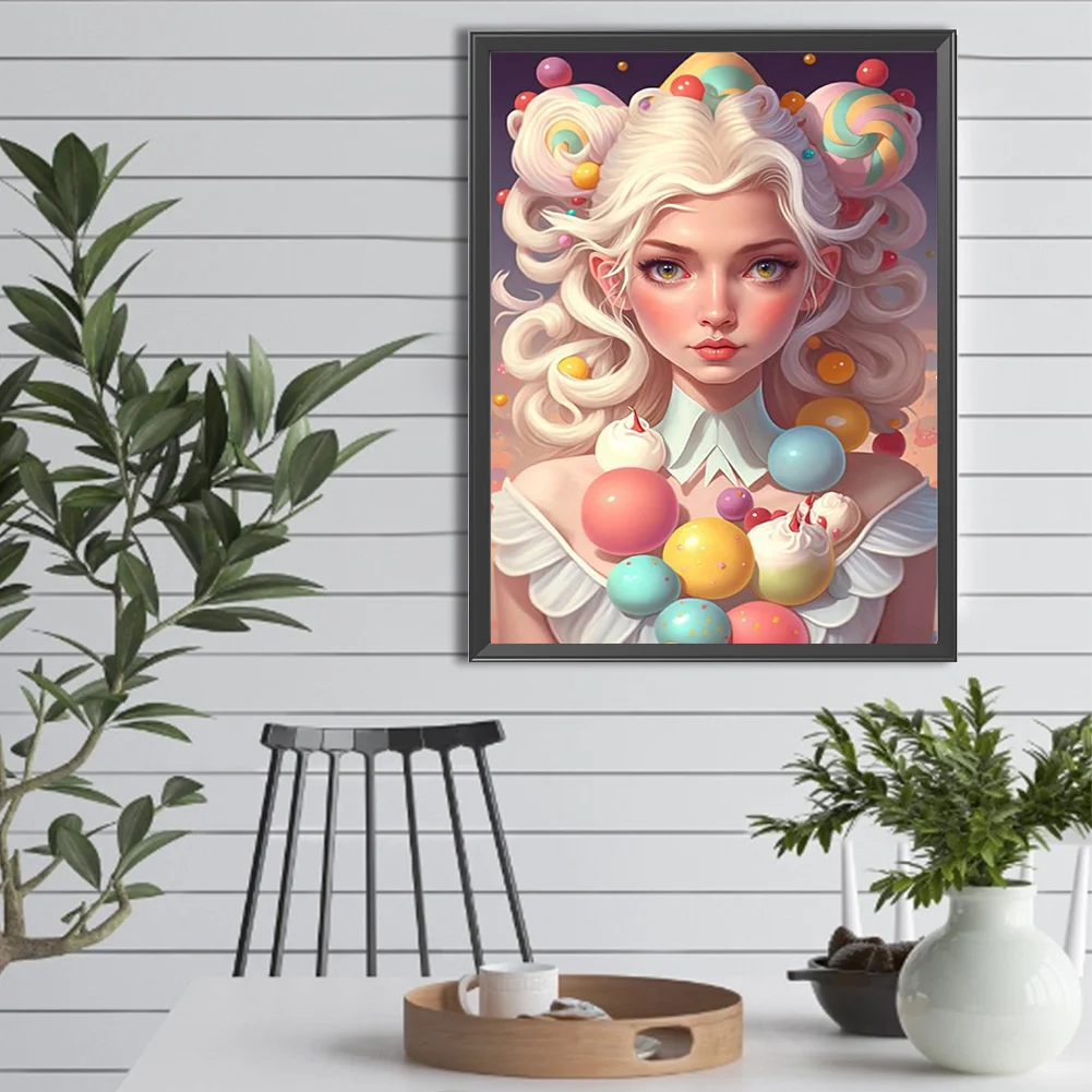 Diamond Painting - Full Round Drill - Candy Girl(Canvas|30*40cm)
