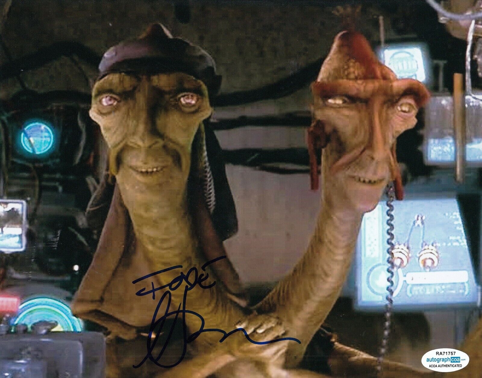 GREG PROOPS signed (STAR WARS The Phantom Menace) 8X10 *FODE* Photo Poster painting ACOA #1