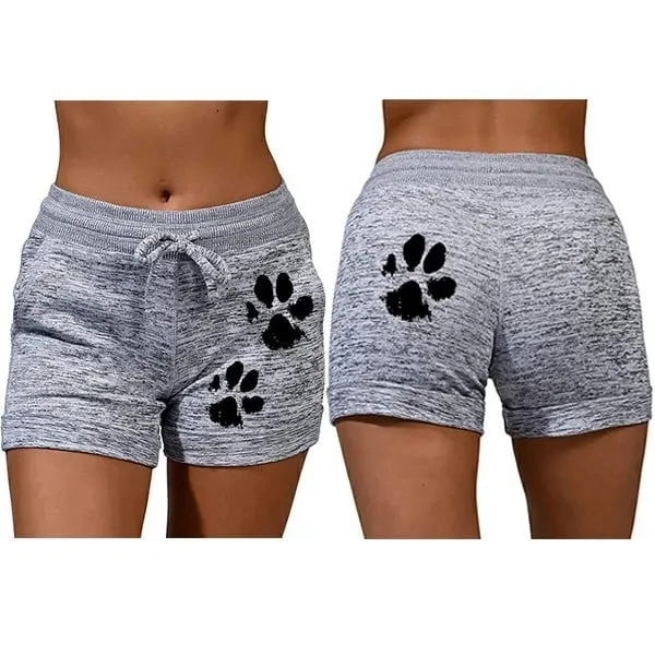 Women's Paws Print Casual Shorts