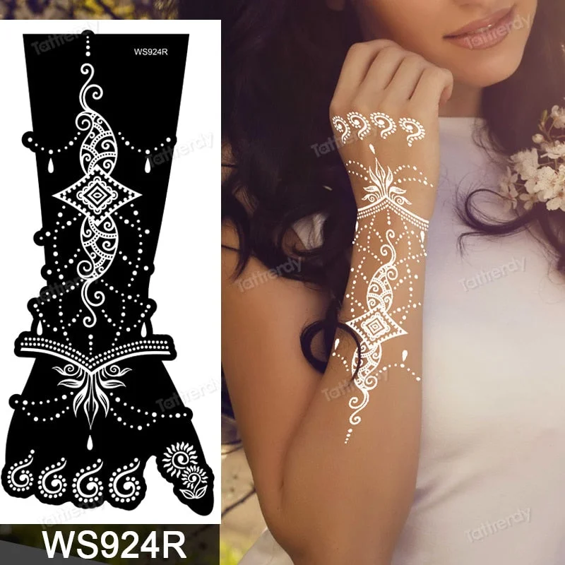 1 Sheet Flower Lace Henna Stencil Body Art Temporary Tattoo Sticker Airbrush Print Stencil Stamp Plates Template Mandala Wedding