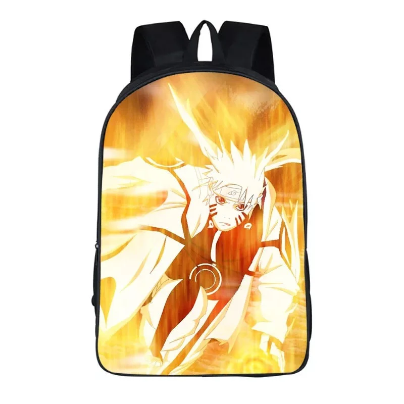 Buzzdaisy Anime Naruto Uzumaki Hatake Kakashi Uchiha Sasuke #4 Backpack School Sports Bag