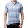 Striped Button Polo Shirt