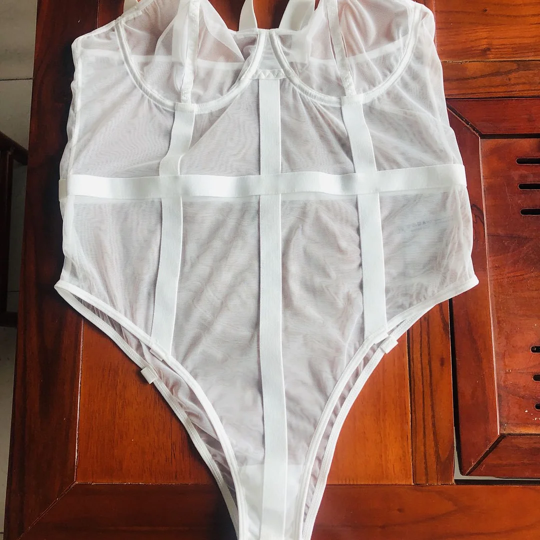 Billionm Lace Bodysuit Transparent Mesh Porn Teddy Sissy Langerie Sexy Body Babydoll Exotic Lingerie With Crotch Erotic Costumes