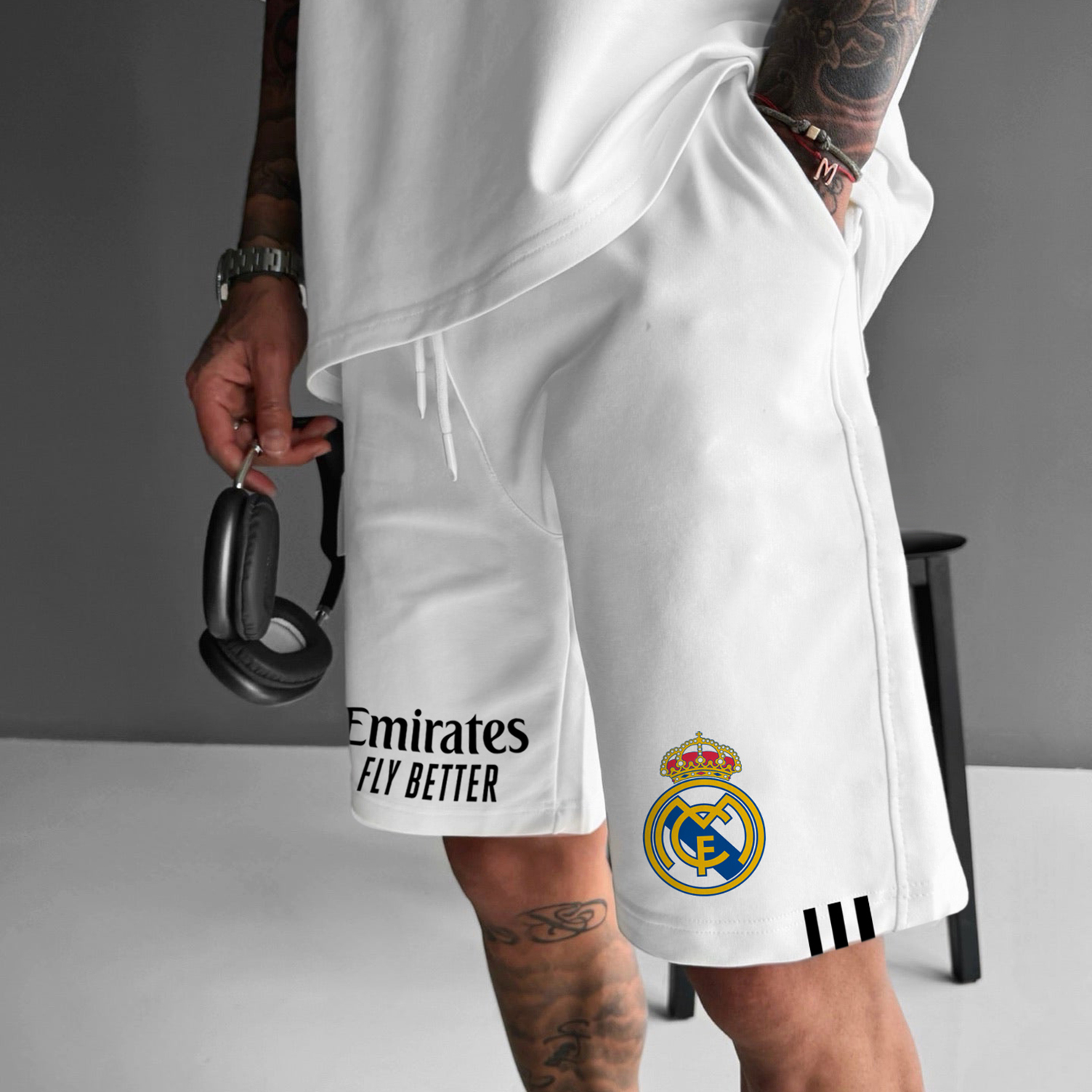 Comfortable Casual Unisex Football Print Shorts
