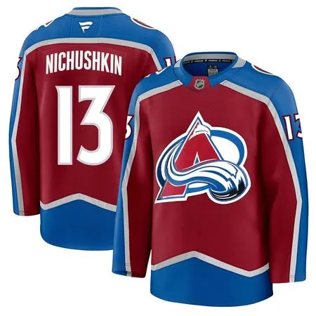 Men's Colorado Avalanche #13  Valeri Nichushkin Burgundy Home Premium Jersey