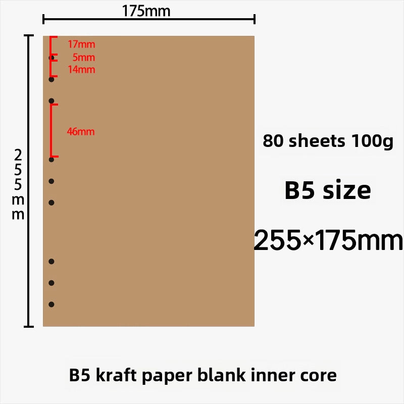 Retro Kraft Paper A4 Shell Custom Loose-leaf Book Sub-data Book Photo Album Binder Notebook Cover LOGO