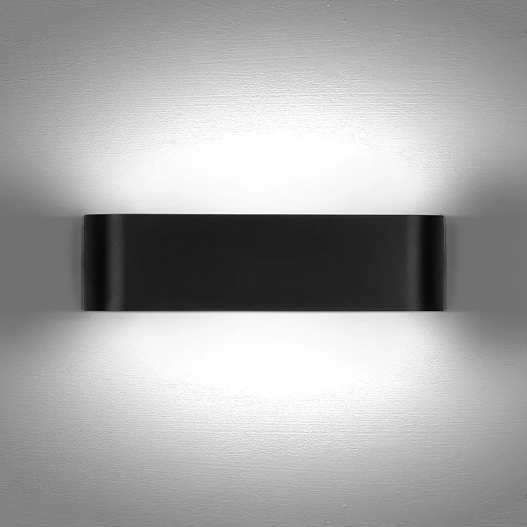 Talwei Moderne LED Wandleuchte Schwarz – IP65 Wasserdicht, 16W, 3000K Warmweiß Für Innen & Außen