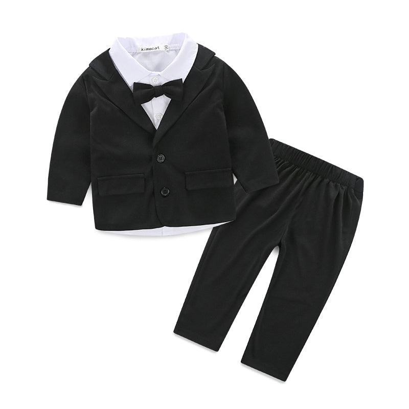 Spring Kids Clothing Set Boy clothing set's Children's Fashion Tie Plaid suit Boys Clothes baby Sets Kids set-Mayoulove