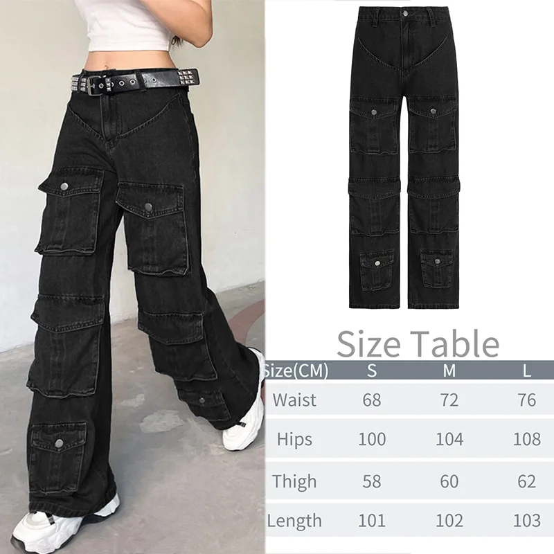 Uveng Printed Baggy Y2k Jeans Womens Low Waist Jeans 2022 Autumn