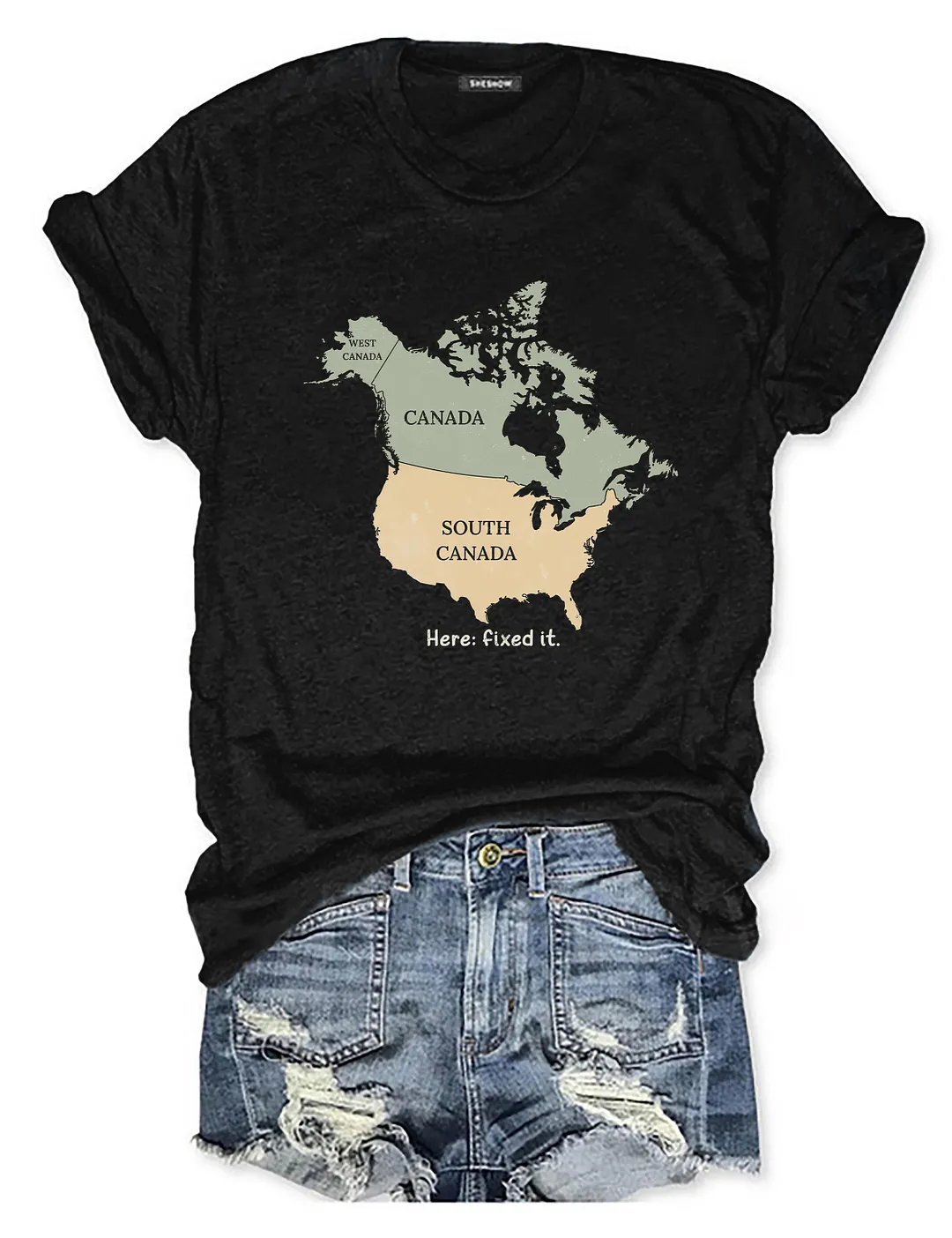South Canada Map Here Fixed It T-shirt