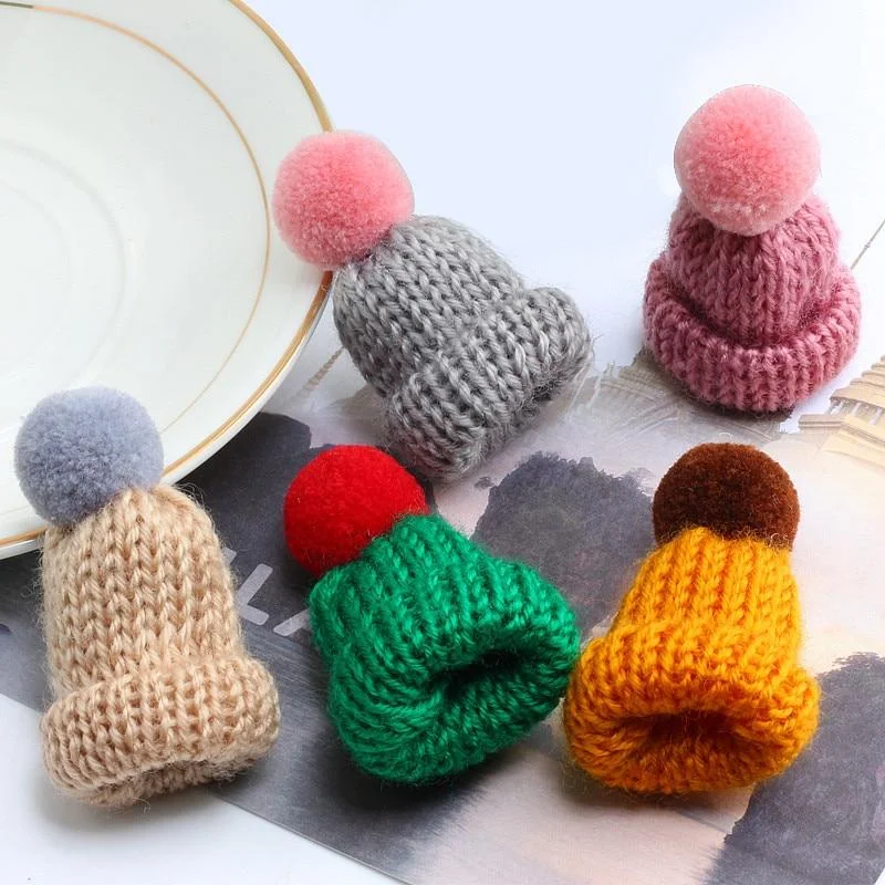 Winter Little Knitted Beanie Brooch