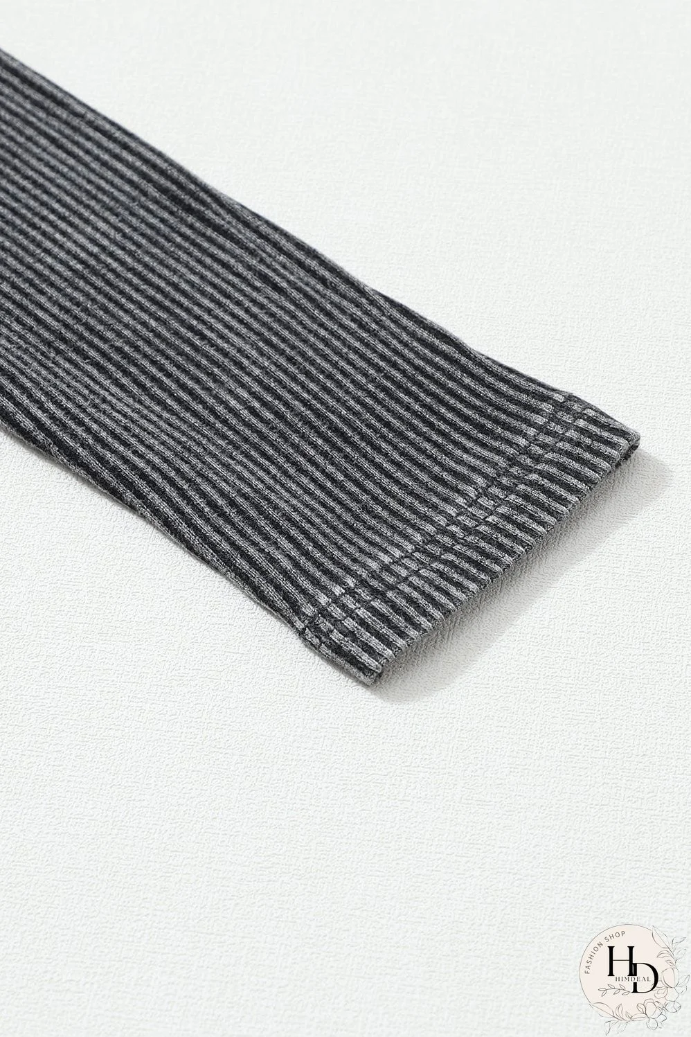 Women's Fashionable Ribbed Knit Henley