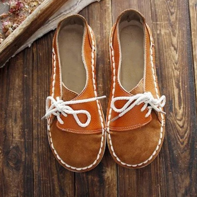 Women Vintage Slip-on Wearable Non-Slip Round Toe Loafers CS23- Fabulory