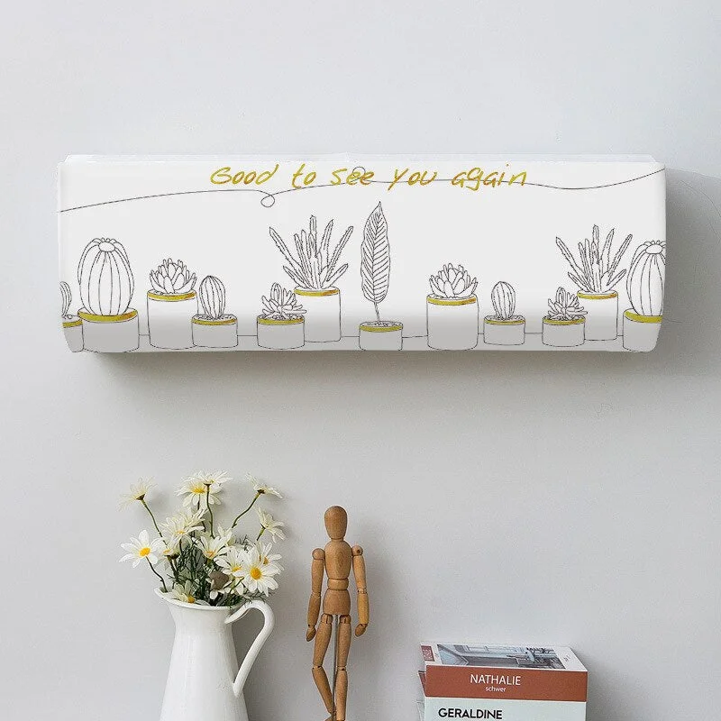 1pc Air Condition Cover Indoor Hanging Air Conditioning Protective Case Nordic Style Dustproof Cover for Home Hotel Decoration