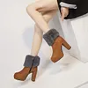 Gioiacombo&trade; Nuovi stivali invernali con tacco alto moda donna
