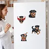 4PCS 2D/Flat Acrylic DIY Diamond Art Fridge Magnet Kit Rottweiler Design DIY Art Fridge Magnet Refrigerator Sticker Magnetic Diamond Art Decor Refrigerator Mailbox Home Decoration DIY Crafts