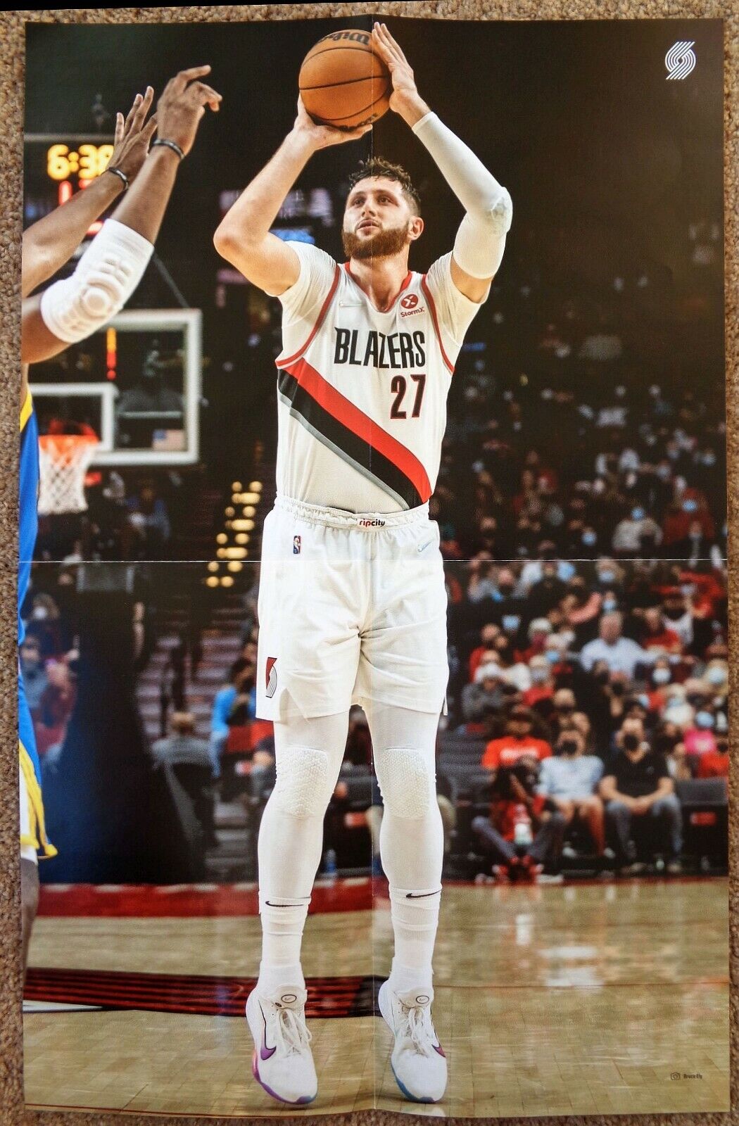 JUSUF NURKIC 2021-22 Blazers POSTER Game Handout Portland Trailblazers SGA