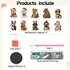 10PCS DIY Pearl Diamond Painting Christmas Fridge Magnets, Sparkling Rhinestone Refrigerator Magnet Craft Kit for Home Decor & Gifts