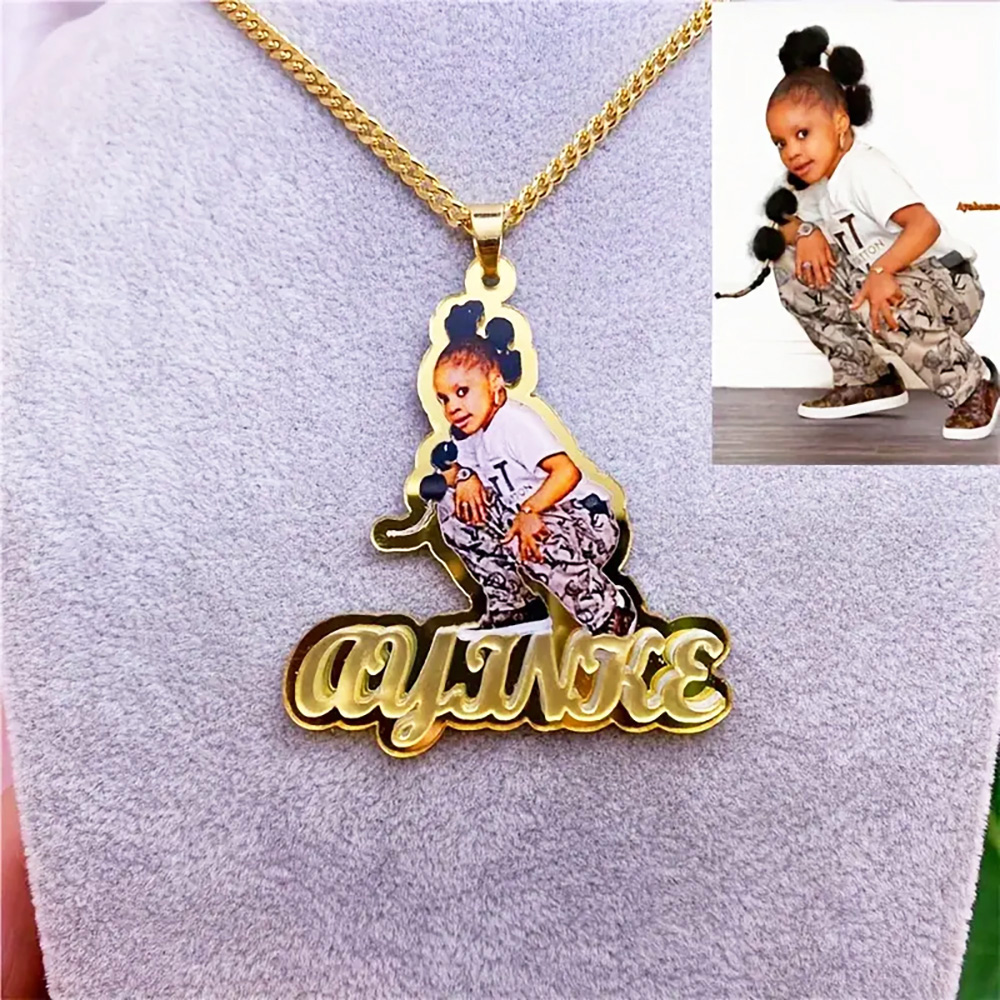 Personalized Colorful Name Picture Acrylic Pendants