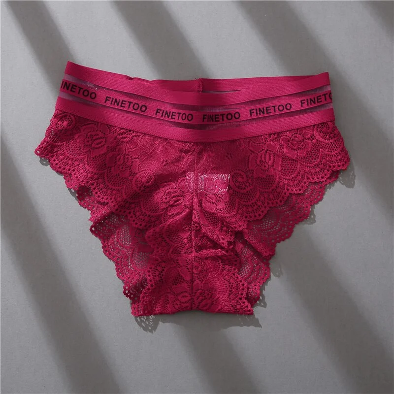Lace Panties Women Underwear Floral Perspetive Middle Waist Panties Sexy Lingerie Female Lace Pantys Mesh Female Seamless Briefs
