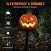 Solar Pumpkin Stake Light Resin Halloween Outdoor Garden Decorative Lamp