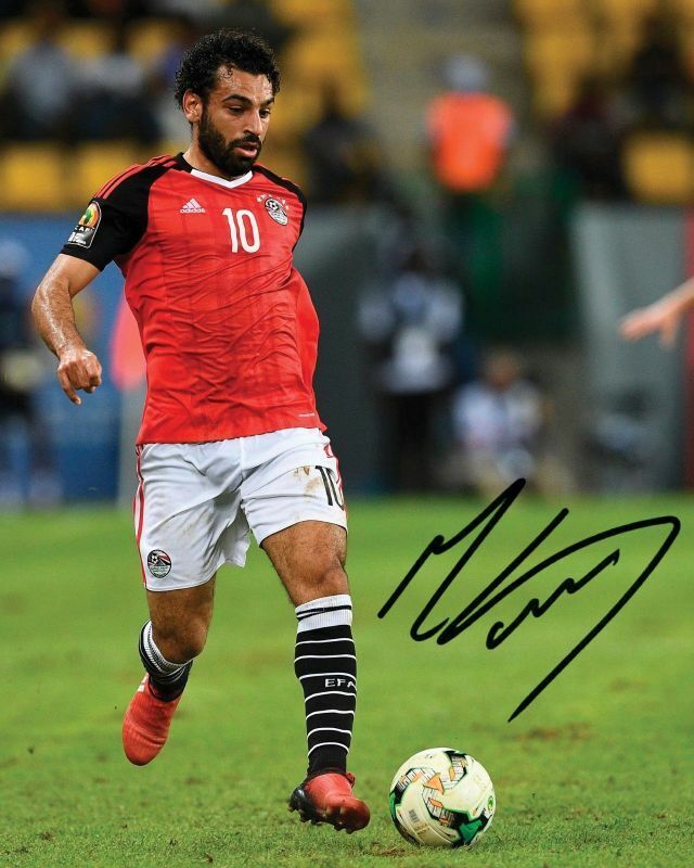 Mohamed Salah - Egypt Autograph Signed Photo Poster painting Print