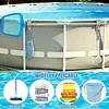 2pcs Pool Leaf Skimmer Net Holder Multifunctional Hook Design Skimmer & Cleaning Tool Bracket No-Drill Clip Installation for Home Swimming Leisure Time