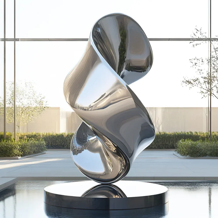 Custom Size Stainless Steel Abstract Sculpture Contemporary Outdoor Metal Sculpture Art