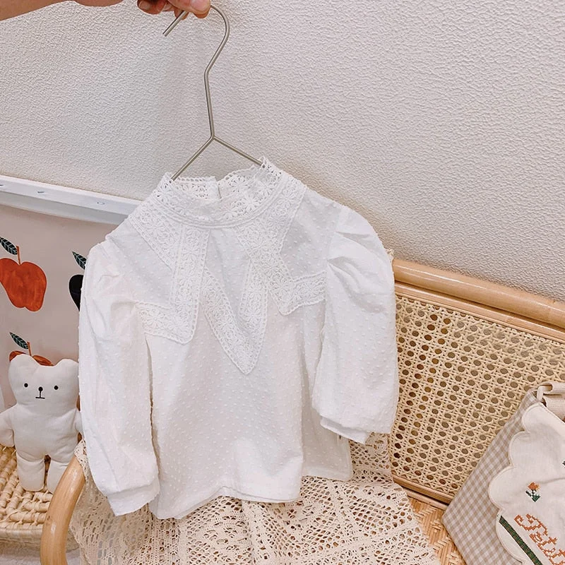 New Spring & Autumn Shirts for Baby Girls 2021 Children Long Sleeve Blouse Kids Cotton Tops for Toddler 12M-8Y Children Clothing
